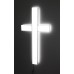 FixtureDisplays® Premium Metal & Acrylic Cross LED Lighted Cross, Christian Lighted Church Sign, Perfect for Indoors & Outdoors 18101-WHITE